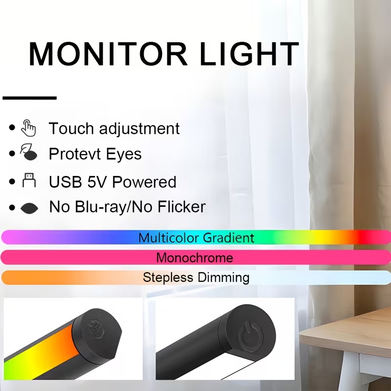 LED Monitor Light Bar 30cm 40c - огляд і ціна Desk Setup Lamp