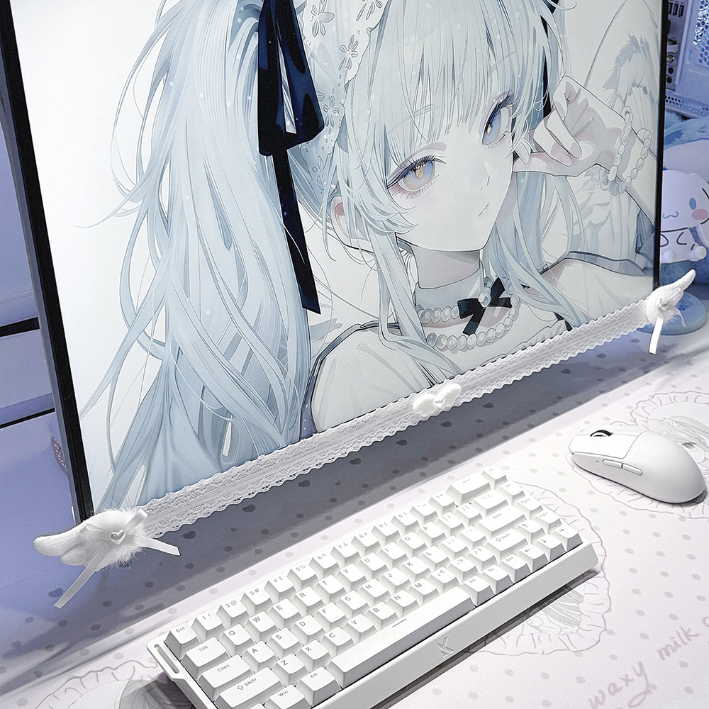 New Screen Decor White Lace Mo - огляд і ціна Setup Desk Monitor