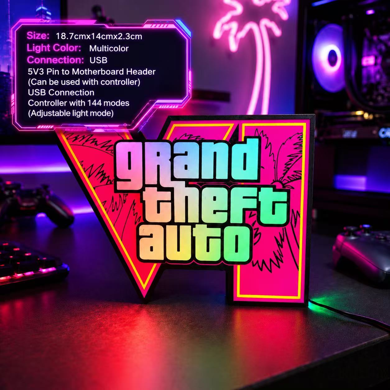 2026 New GTA 6 Horizon Ambient - огляд і ціна Desk Setup Lamp