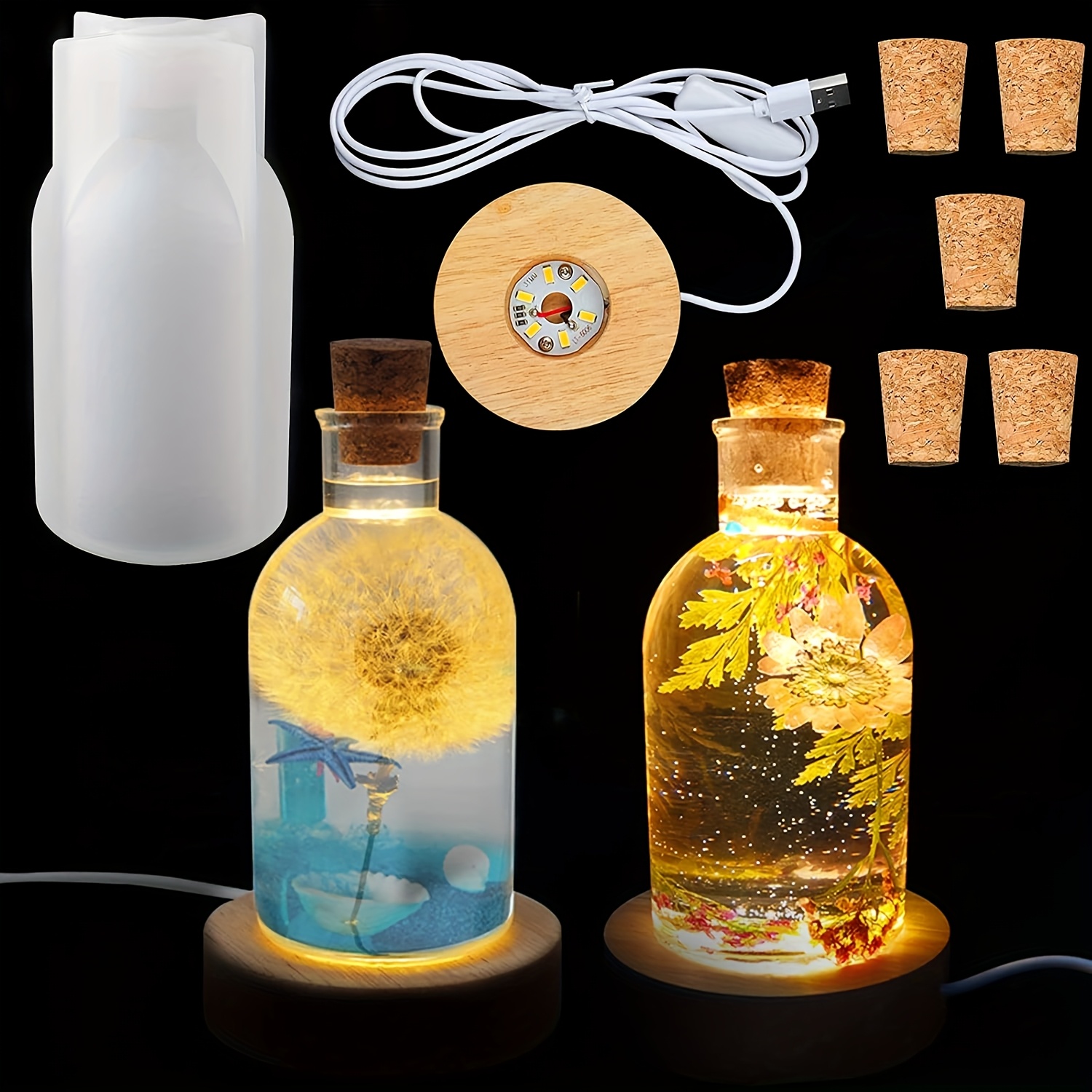 Drift Bottle Light Resin Mold  - огляд і ціна Desk Setup Lamp